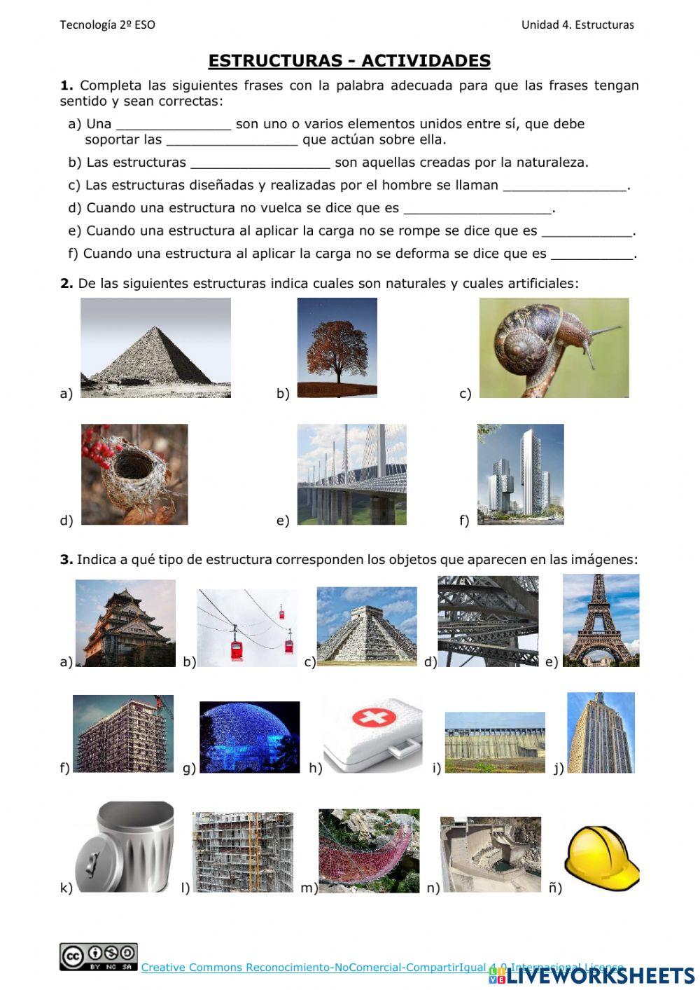 Tipos de estructuras