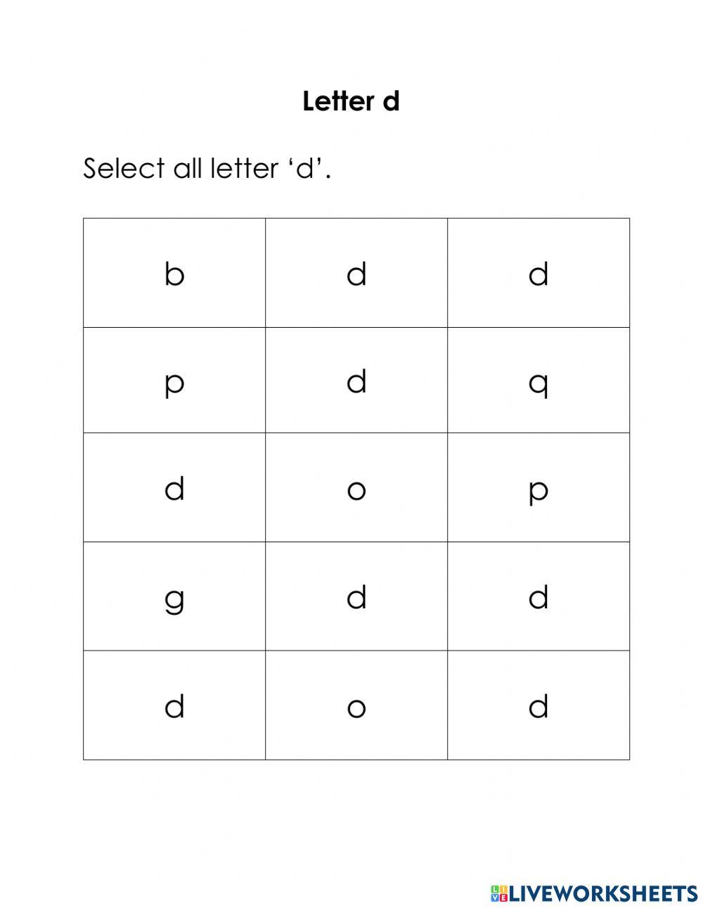 Letter d