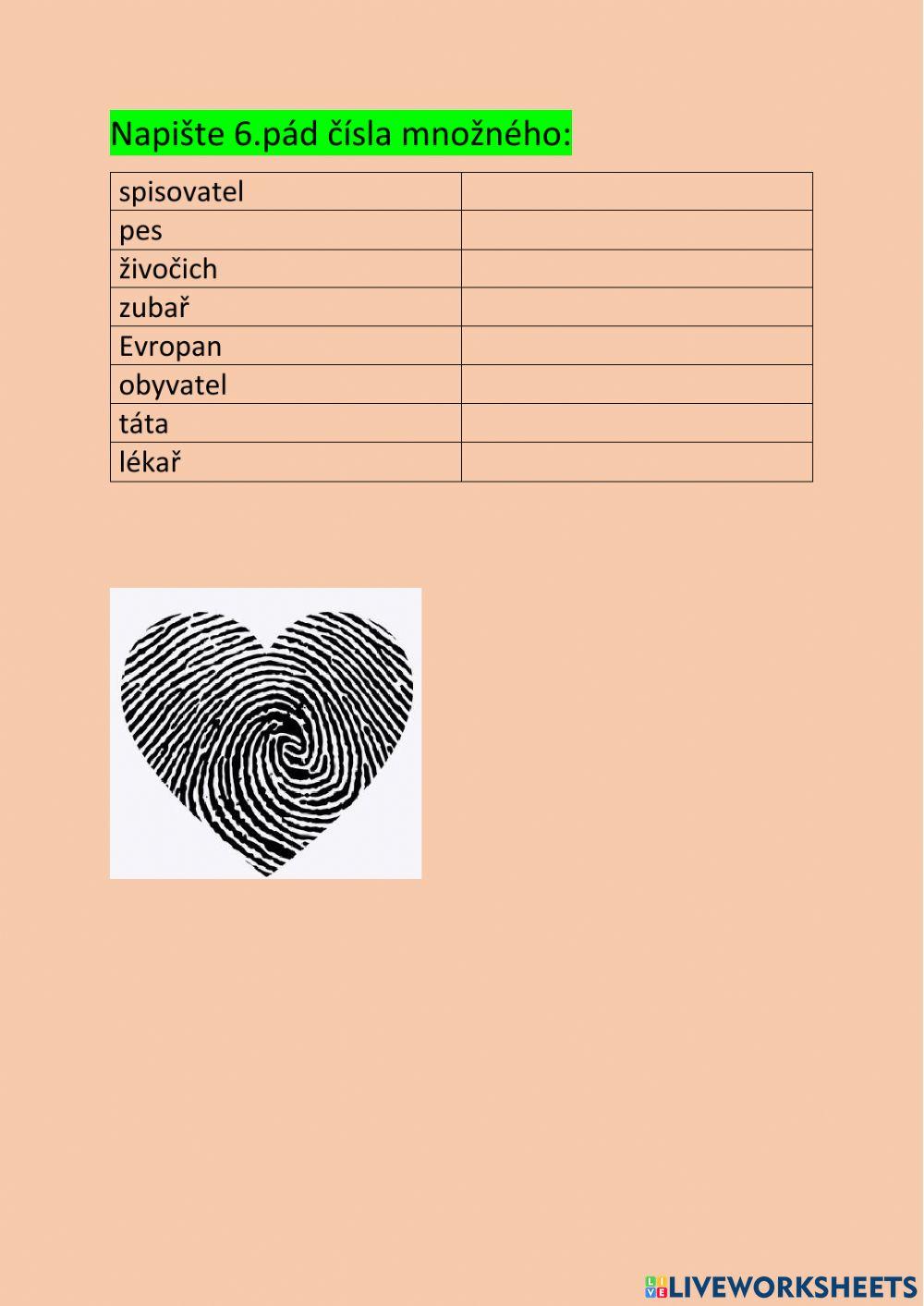 CES - 6.pád,č.mn. - životná maskulina - 4 - psaní