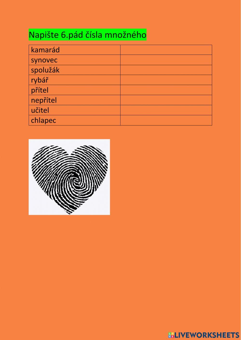 CES - 6.pád,č.mn. - životná maskulina - 5 - psaní