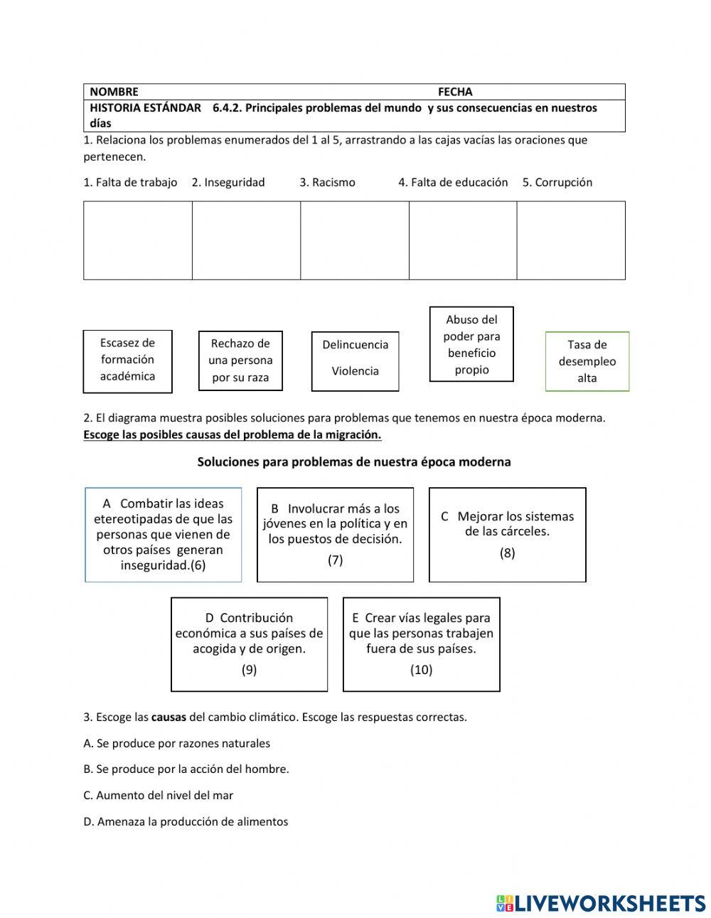 Los problemas del mundo