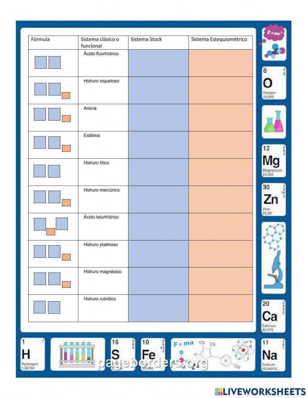 Hoja de trabajo-compuestos hidrógeno