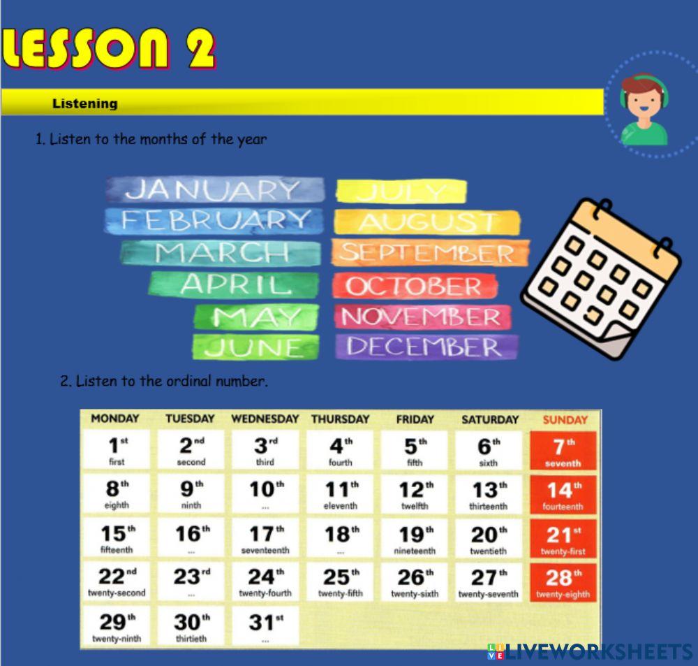 Dates interactive exercise for cuarto secundaria | Live Worksheets