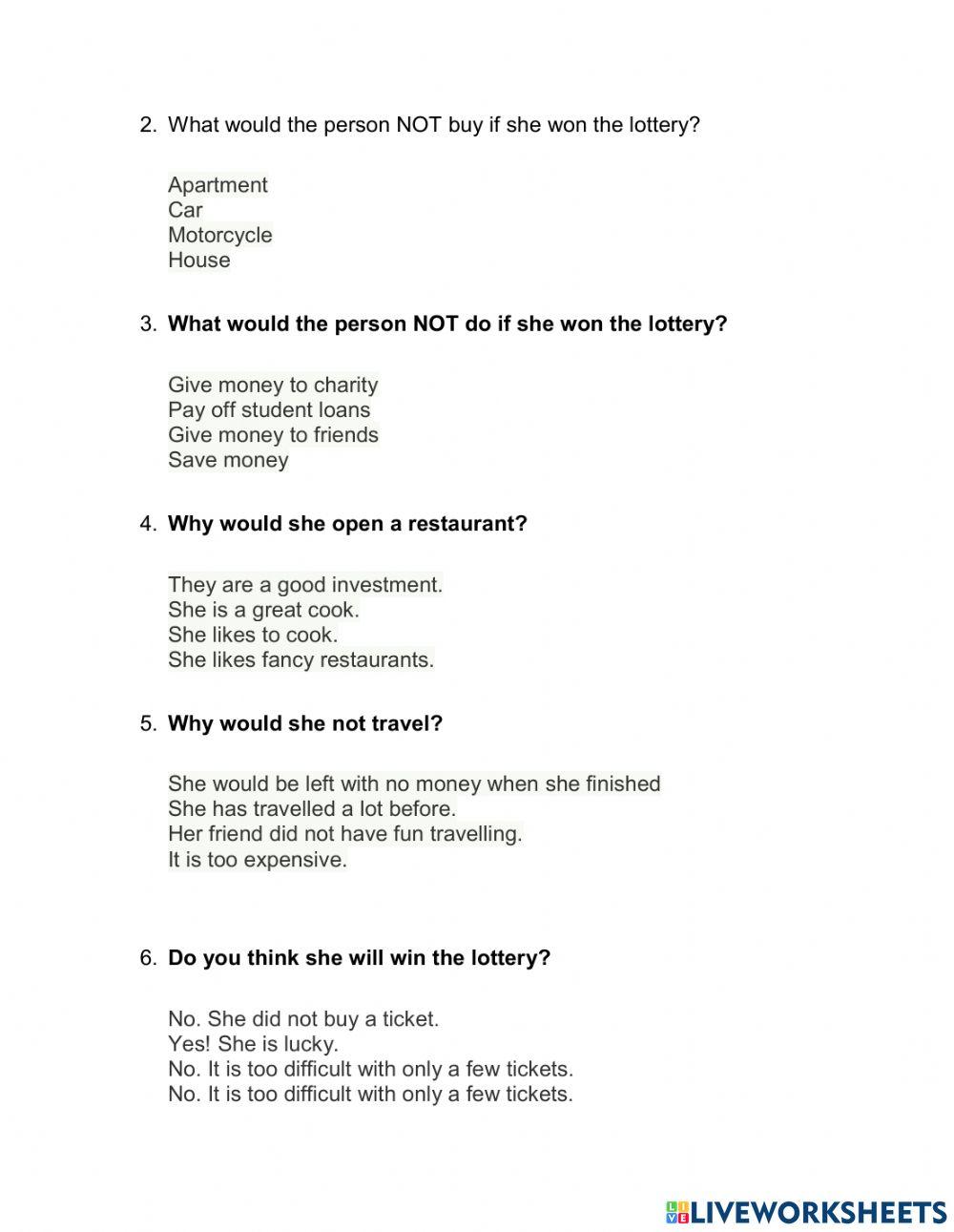 Second Conditional Online Exercise For 4 Live Worksheets Second Conditional Online Exercise For 4 Live Worksheets