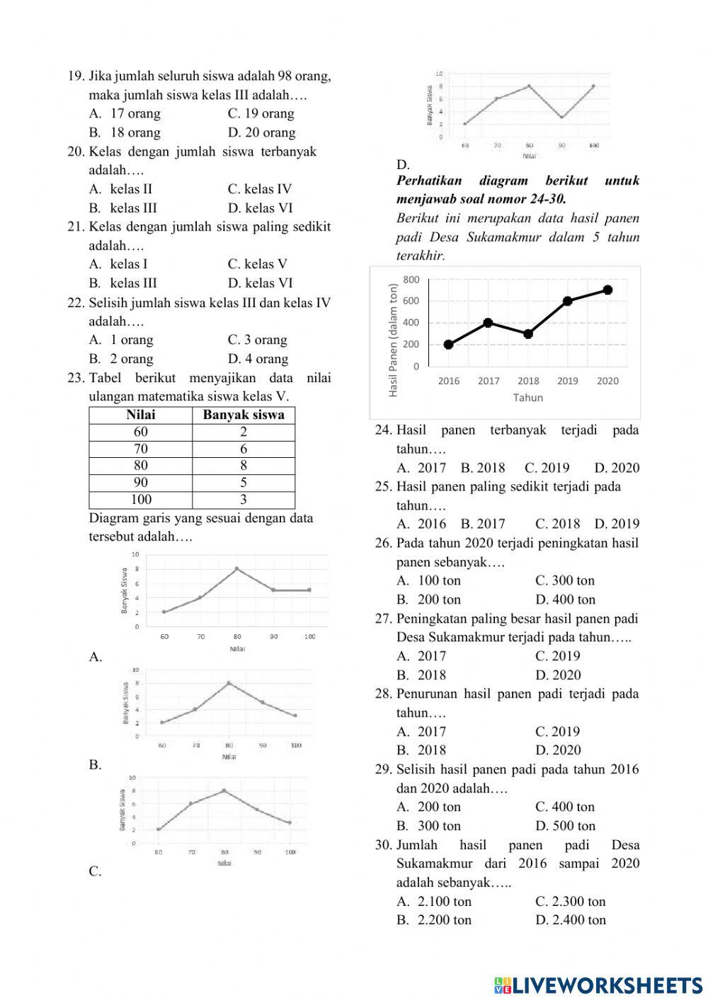 Latihan - pas matematika semester 2