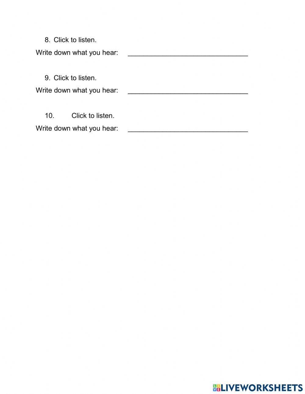 Household Problems - Listening-Writing