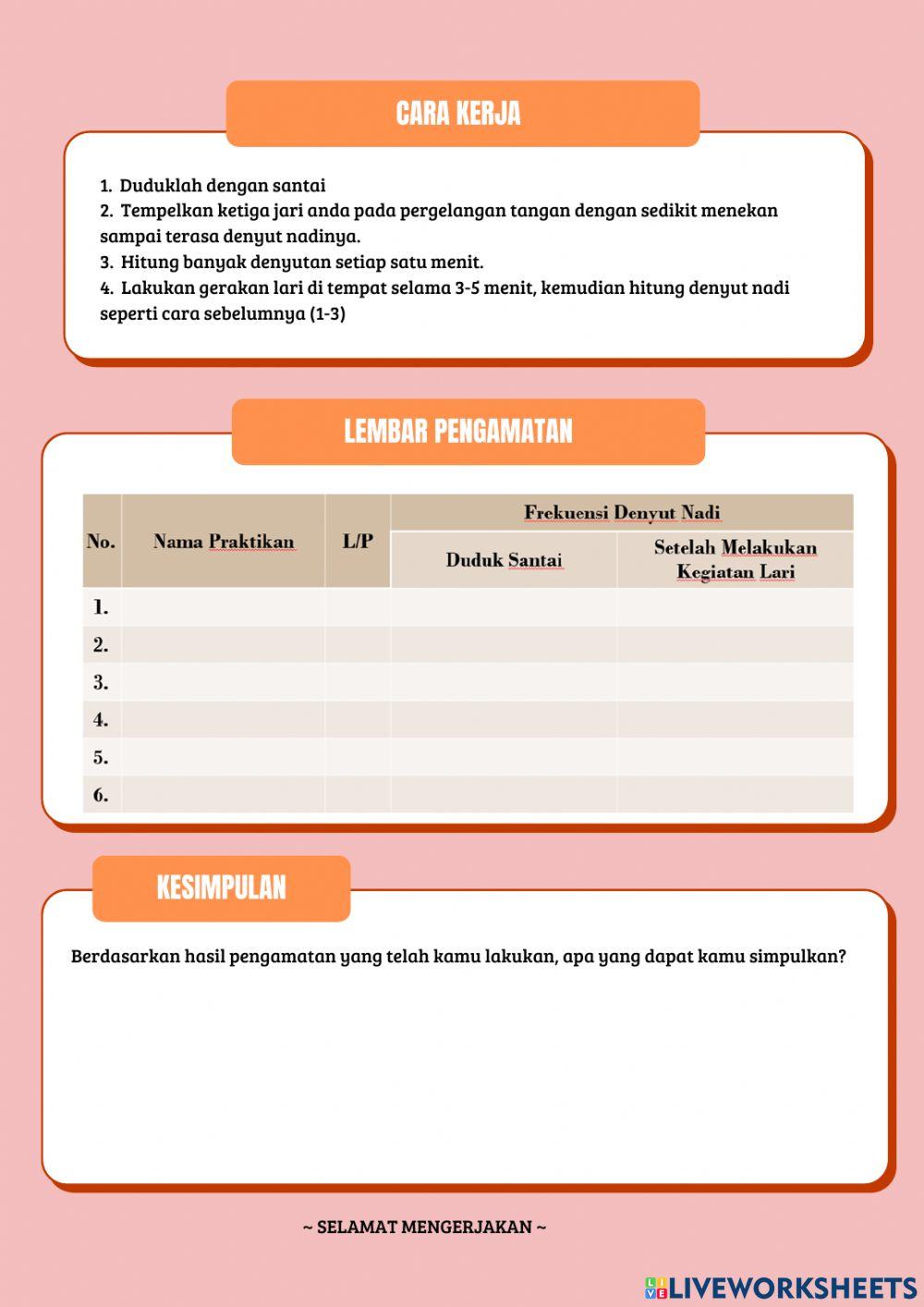 Praktikum Denyut Nadi