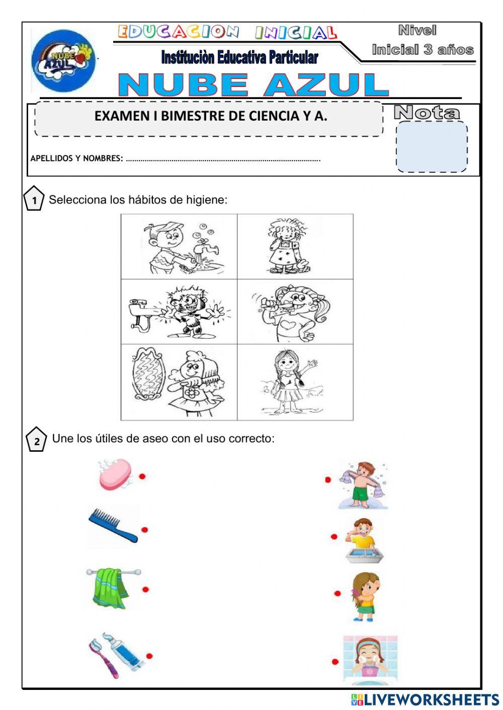 Examen ciencia y a.