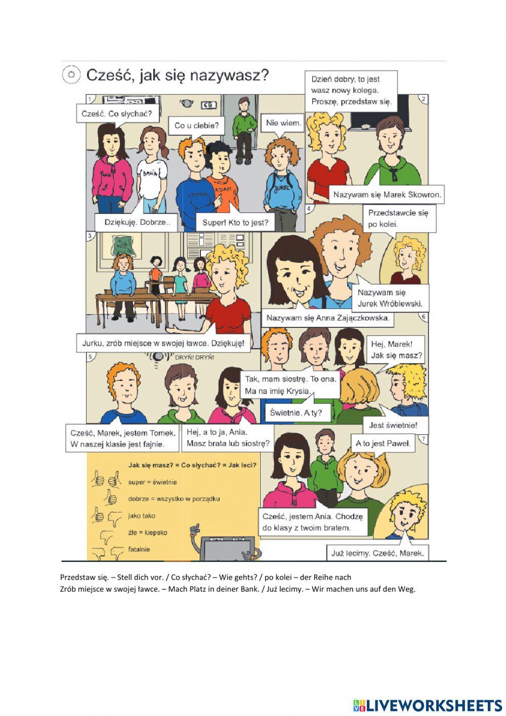 Cześć! Jak się nazywasz?