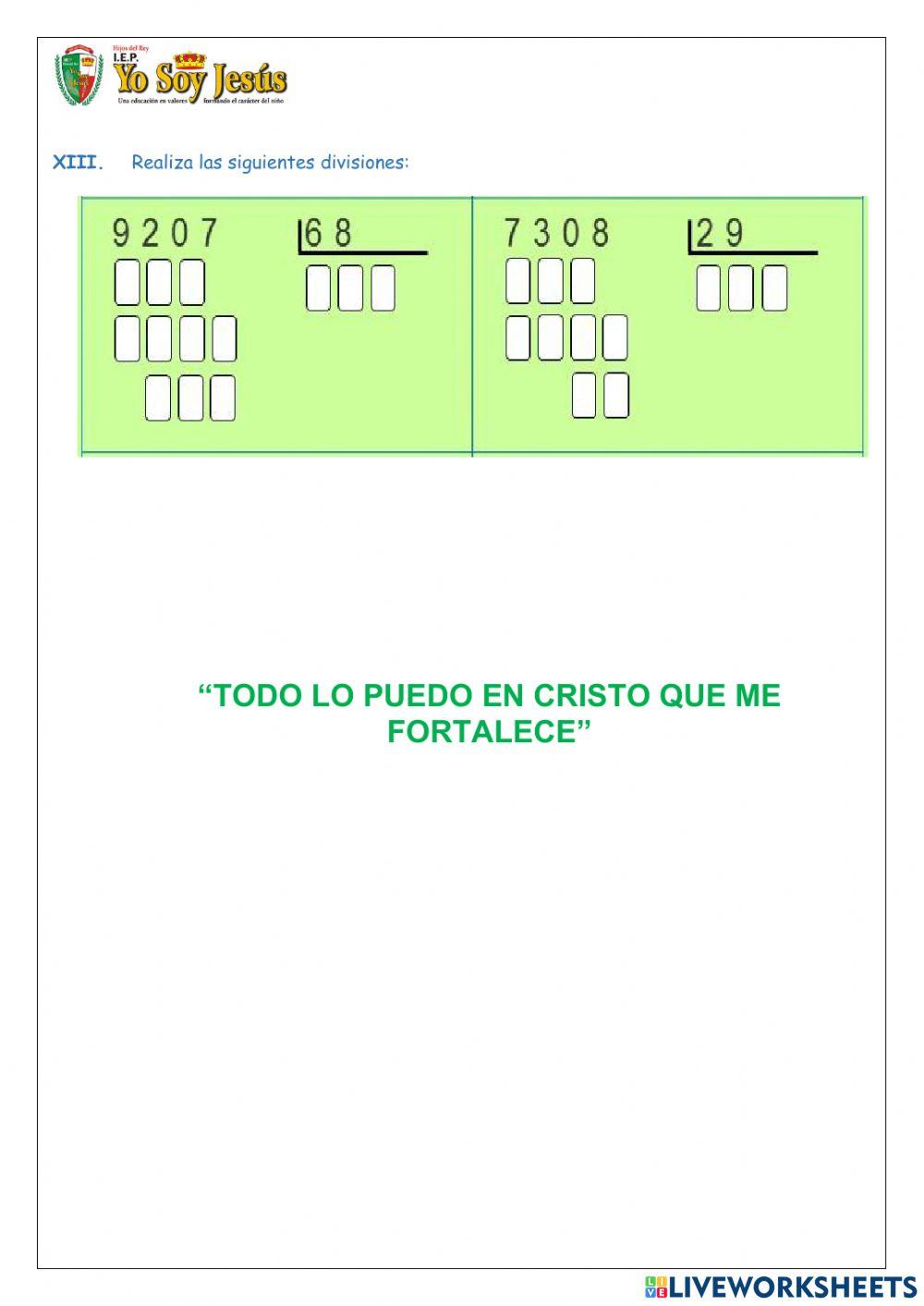 Evaluación de matemática