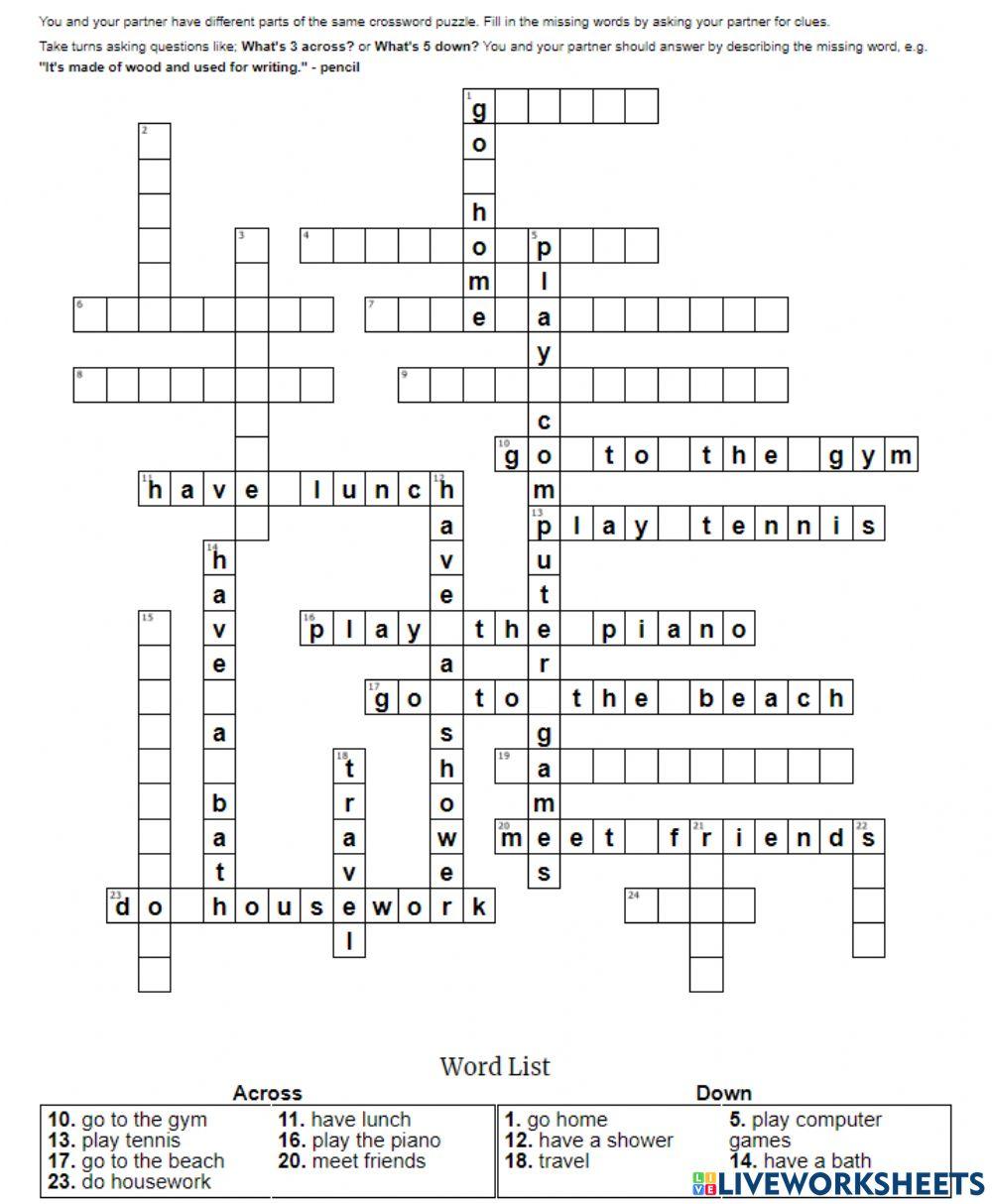 Beginner half a crossword B