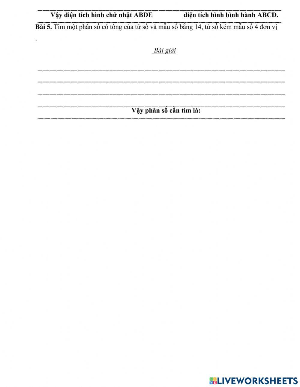 Ôn tập cuối năm