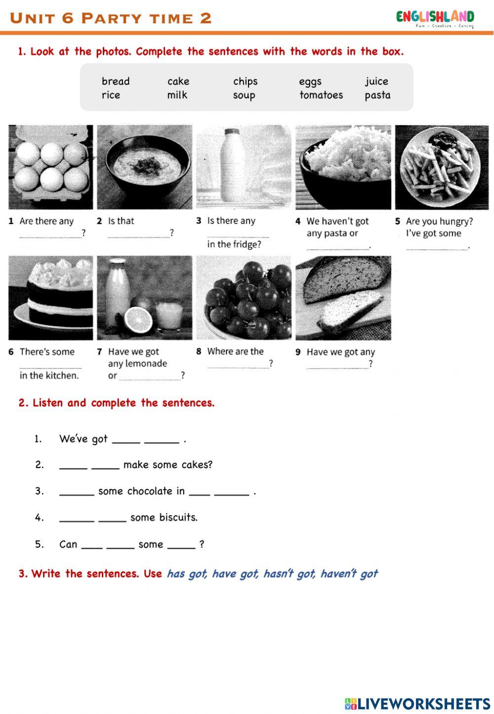 Foods handout 2