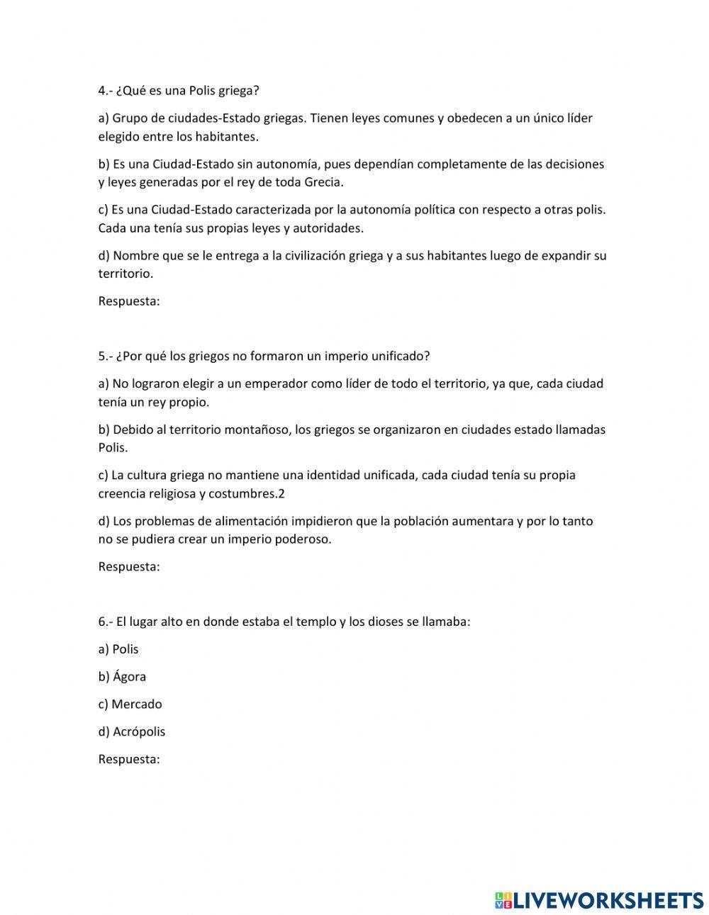 Guía evaluación Grecia