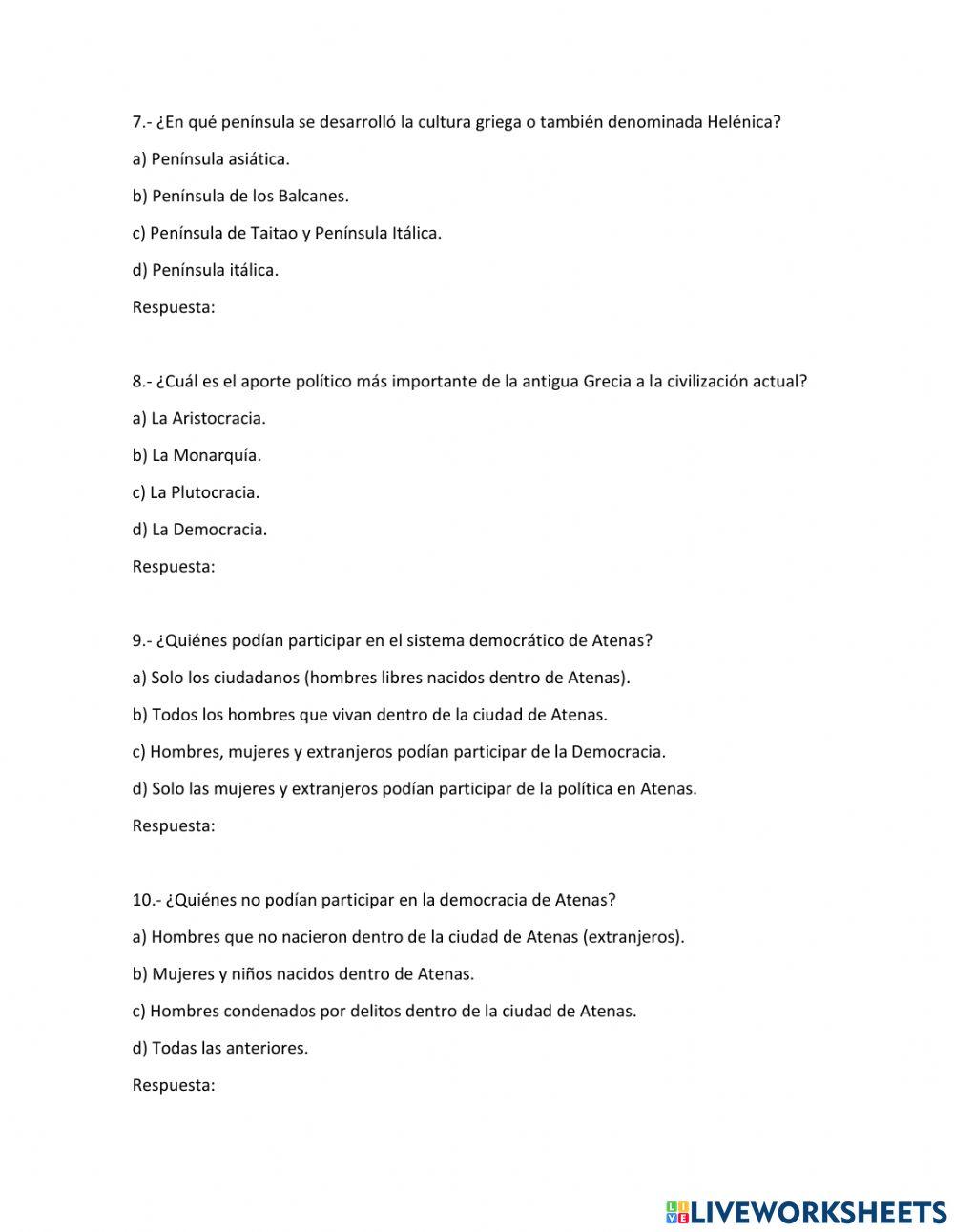 Guía evaluación Grecia