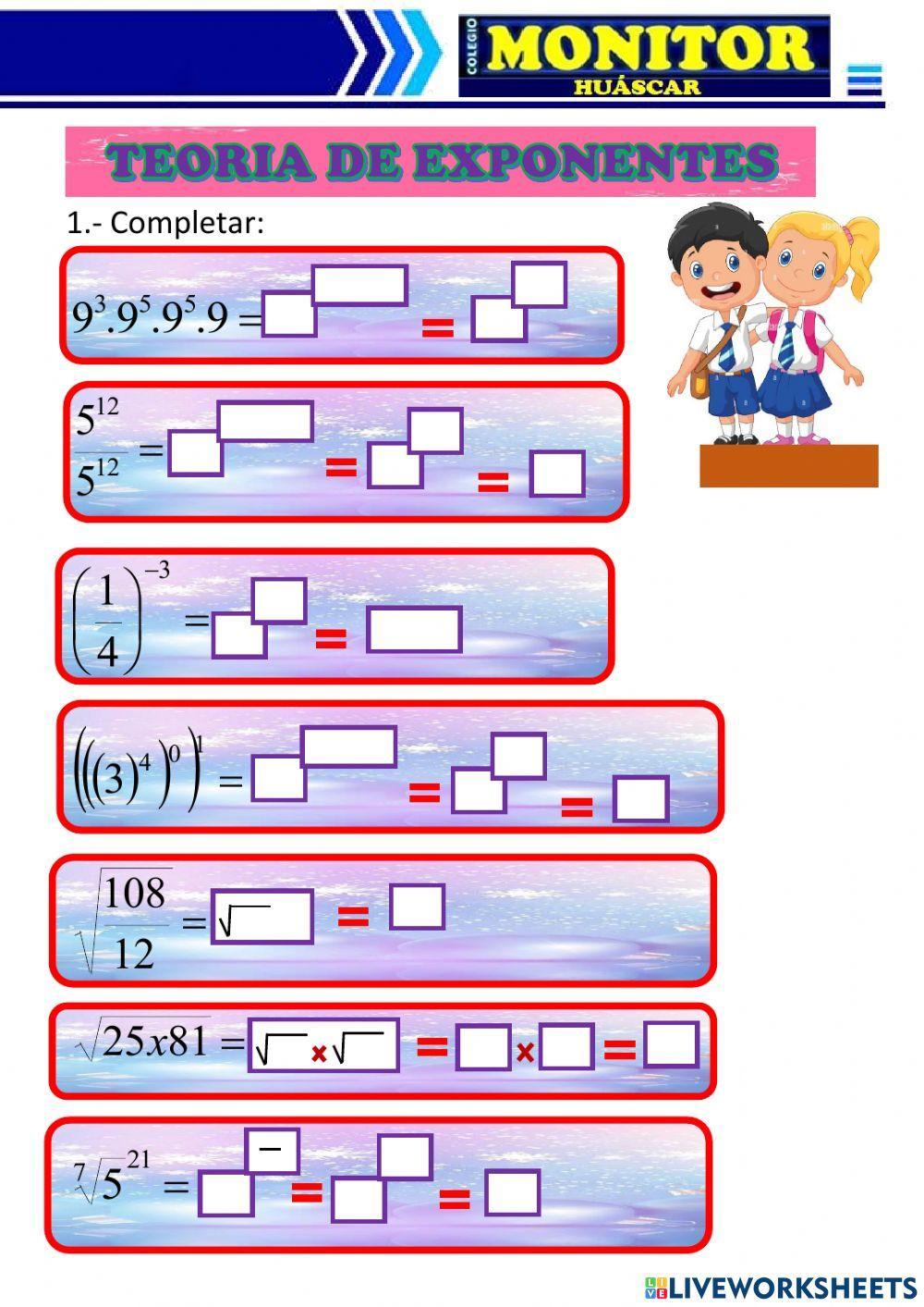 Teoria de exponentes