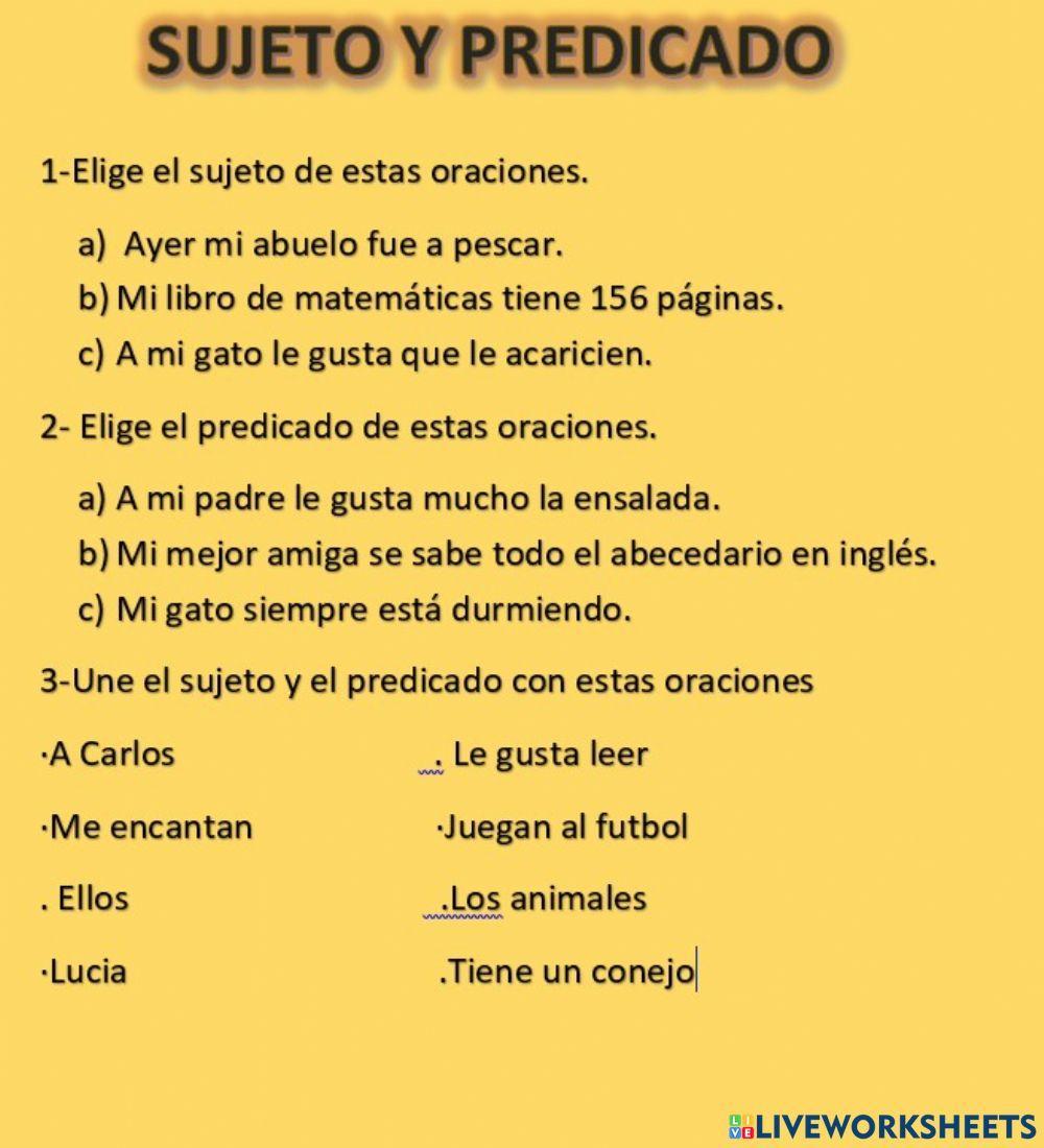 Sujeto y predicado