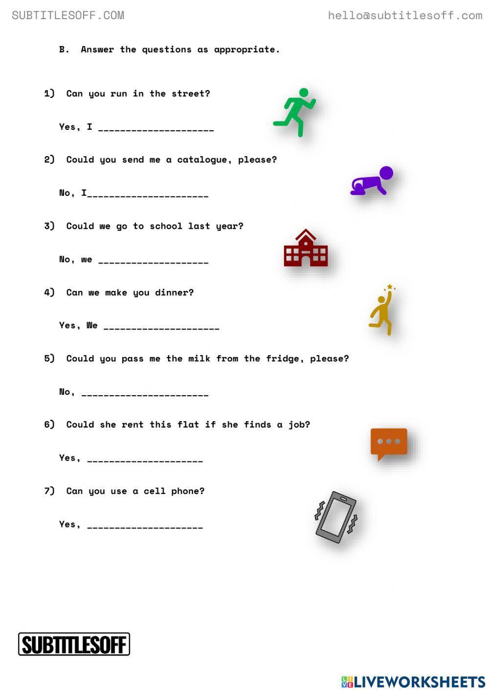 Expressing past and present abilities CAN COULD