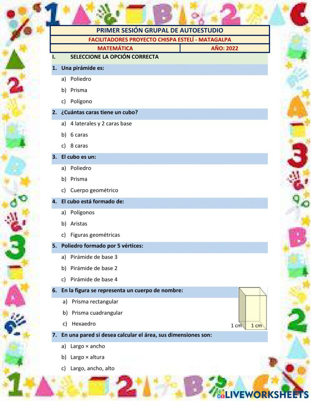 Autoestudio poliedros