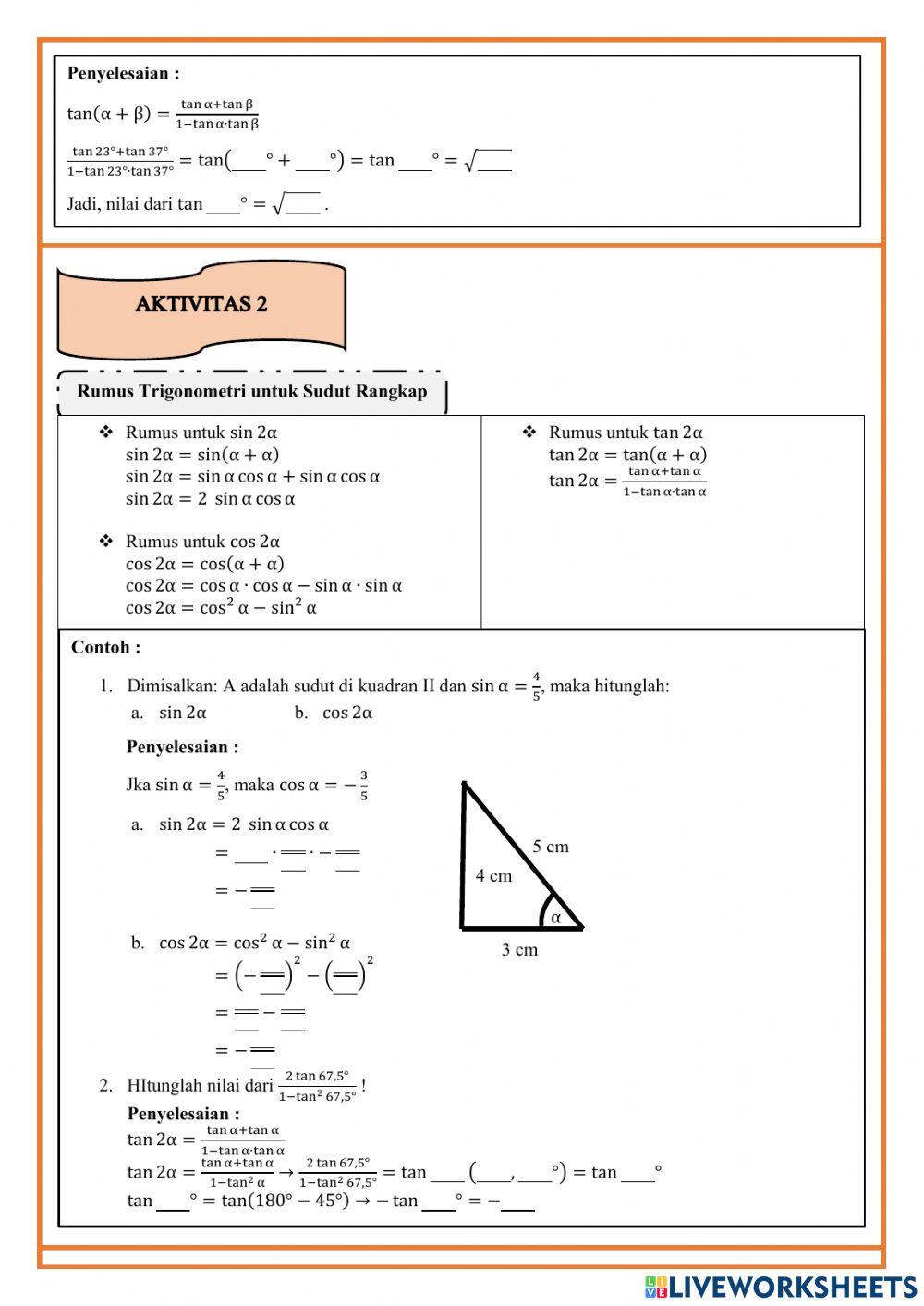 Latihan trigonometri media lkpd kelompok 10