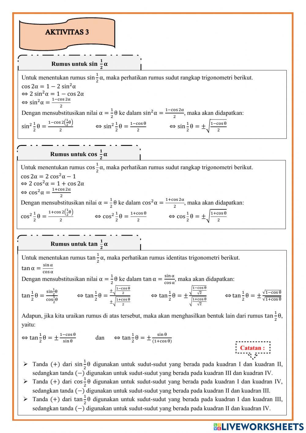 Latihan trigonometri media lkpd kelompok 10