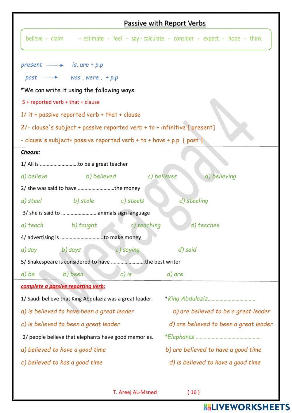 Mega goal 4 - unit 5 lesson 3