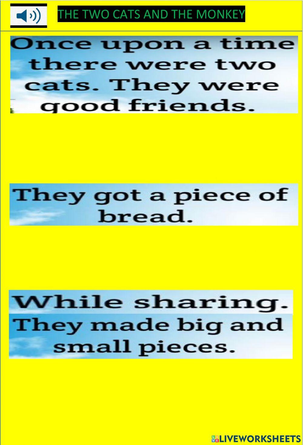 The two cats and the monkey