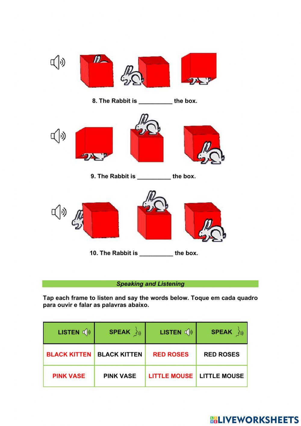 Activity: Prepositions of Place