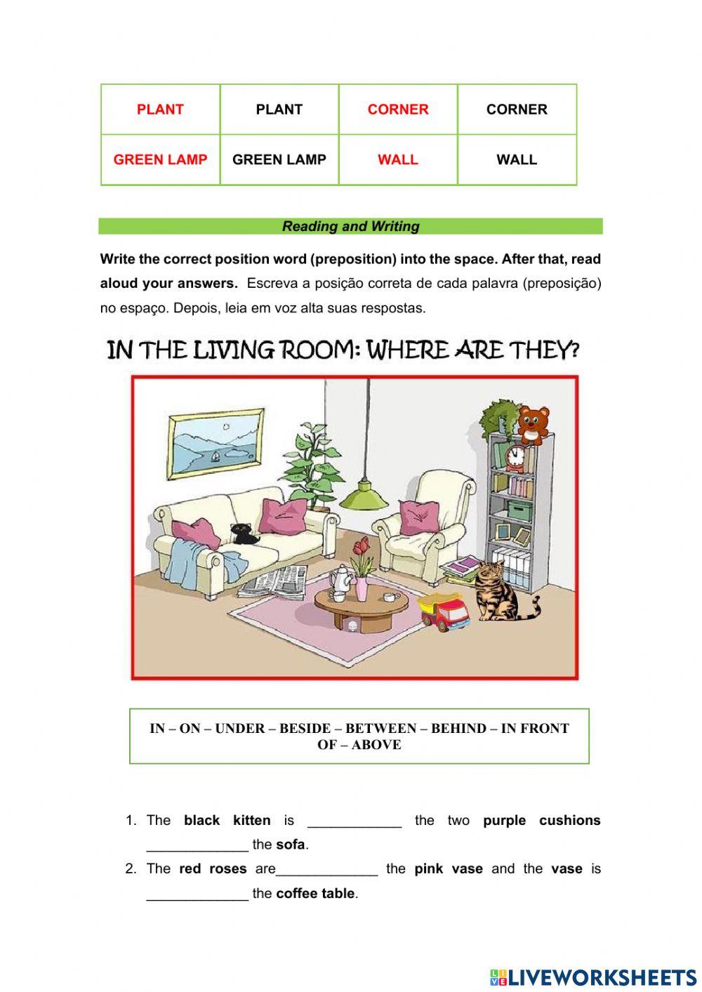 Activity: Prepositions of Place