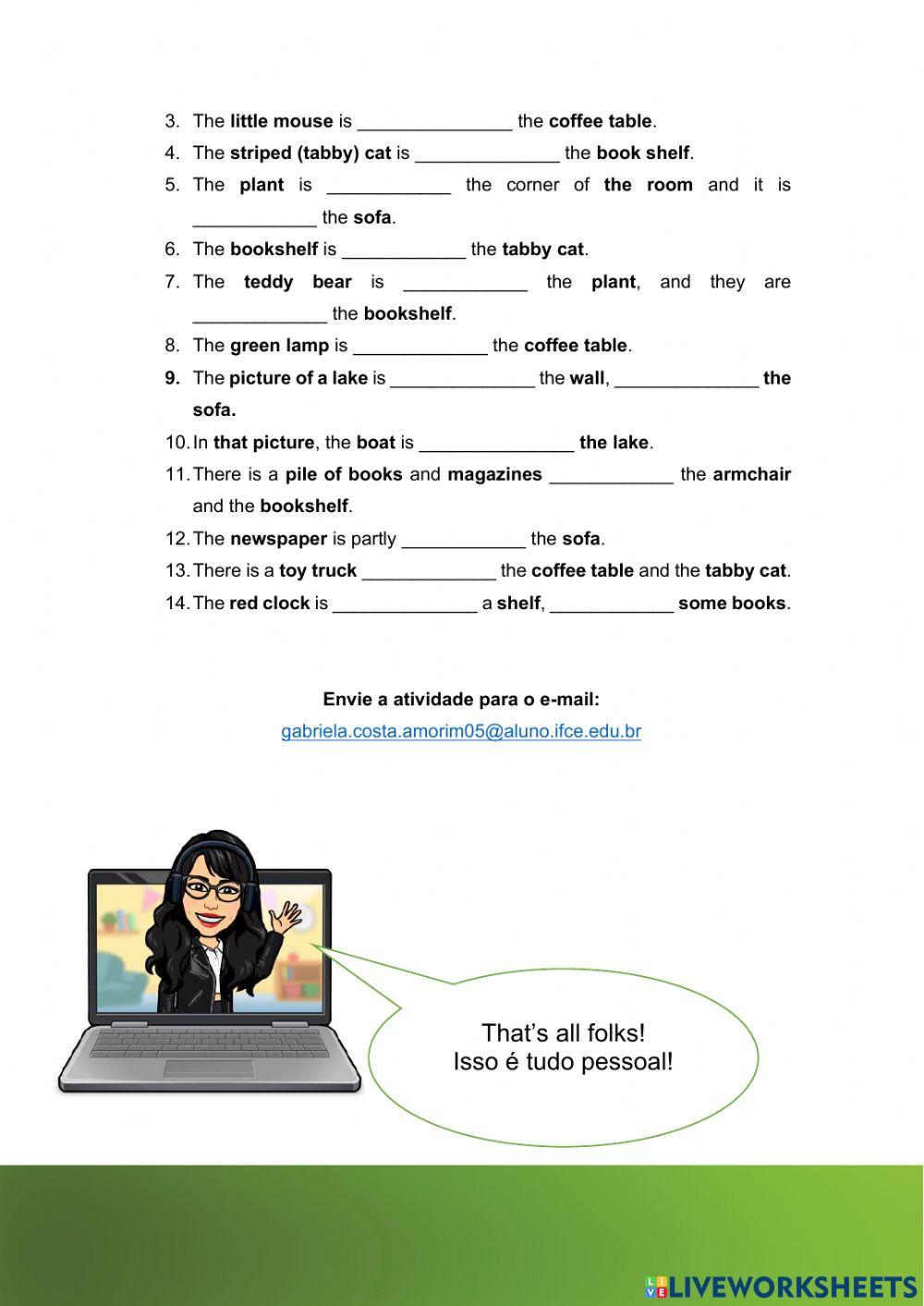 Activity: Prepositions of Place