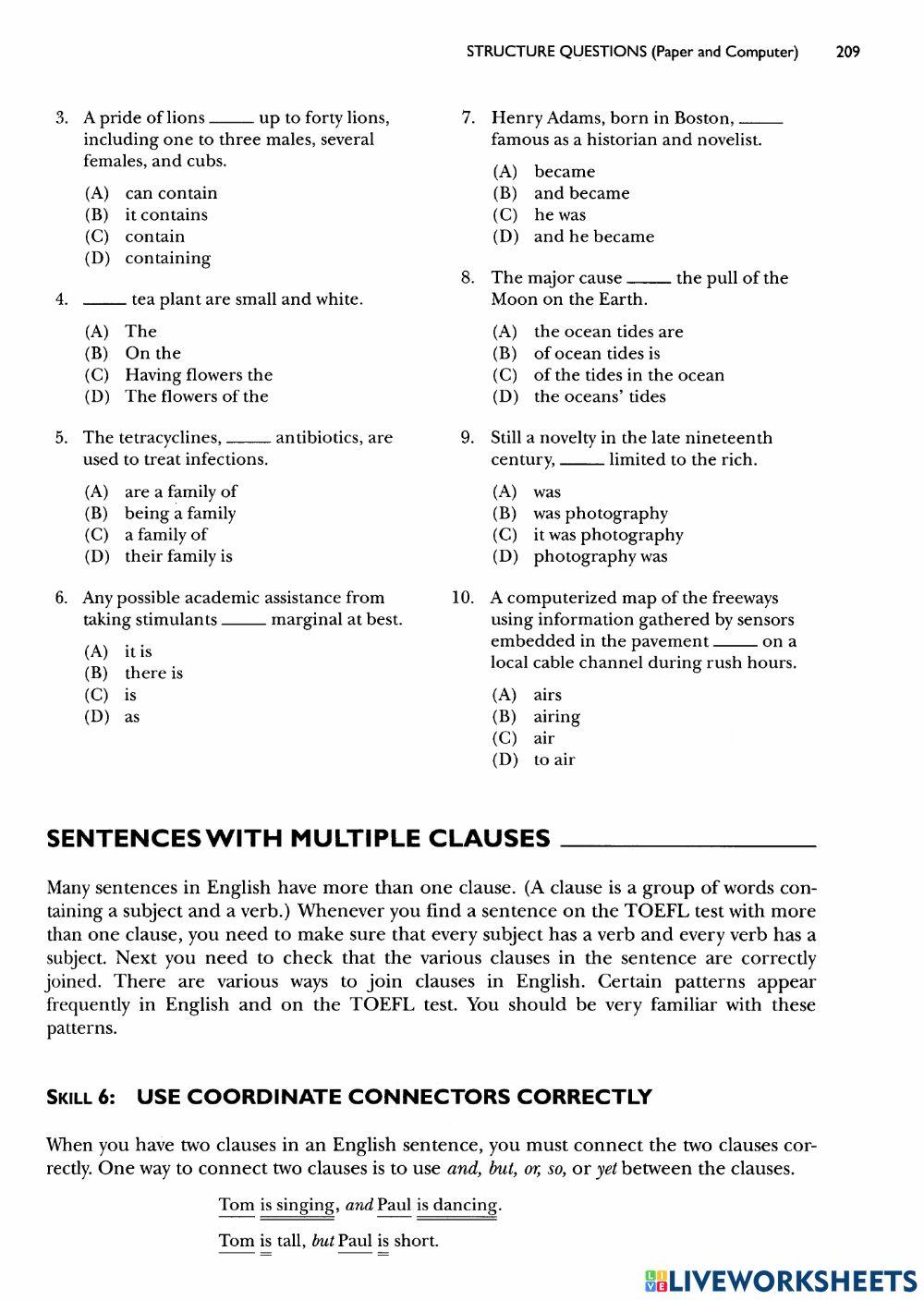 Toefl Exercise Skills 1-5 itoefl