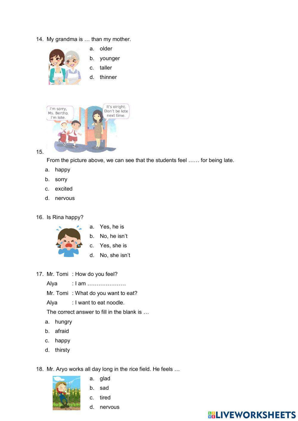 Latihan Ujian Sekolah Bahasa Inggris Kelas 6