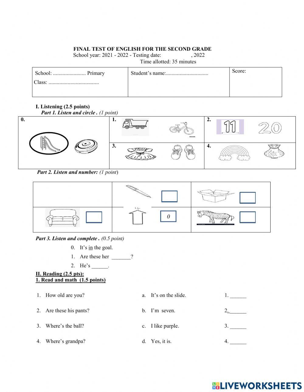 Review for final test