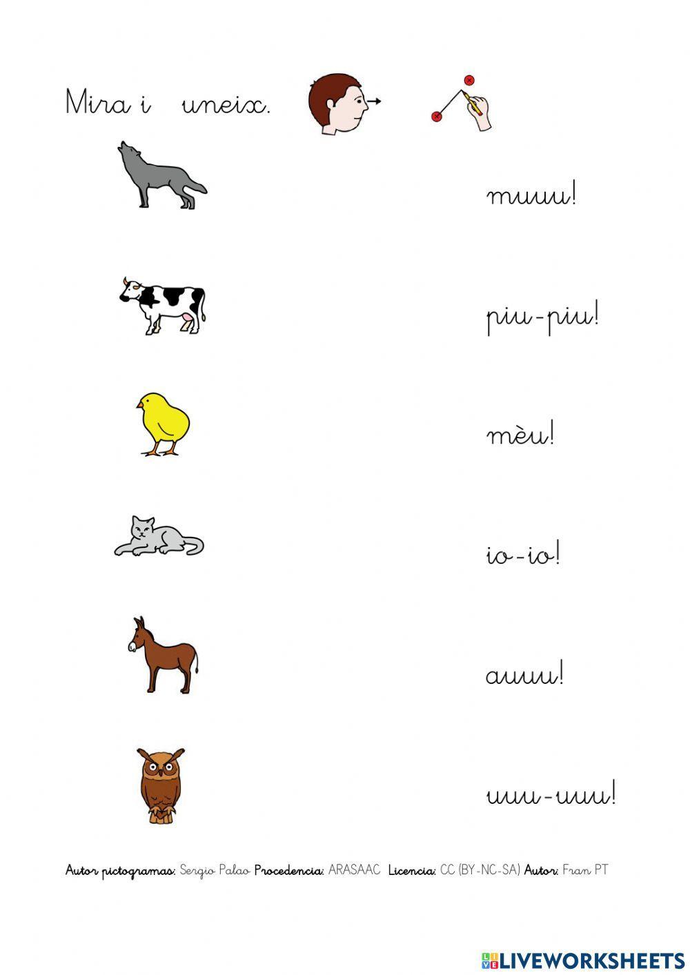 Onomatopeies animals.