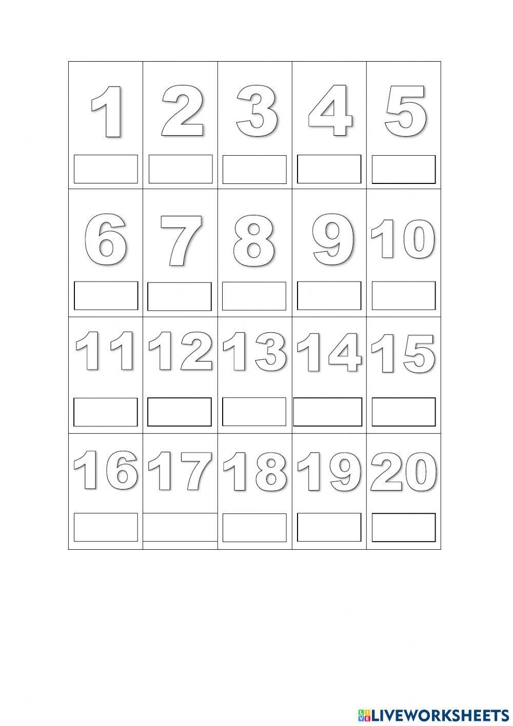 Numbers from 1 to 20 Numbers from 1 to 20