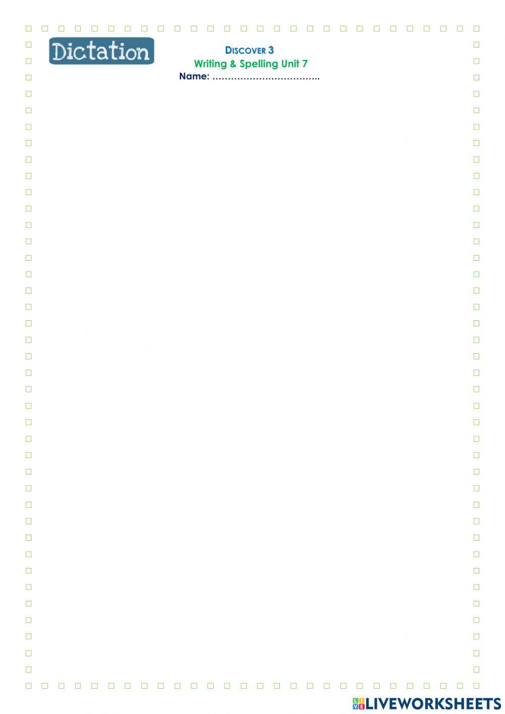 Discover 3 writing and spelling