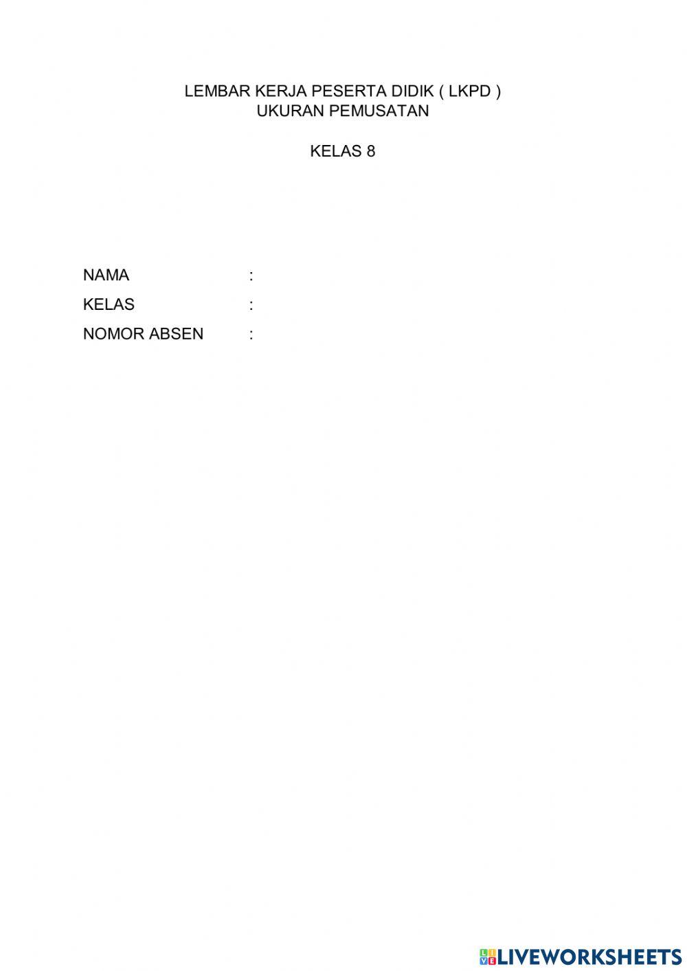 Lkpd ukuran pemusatan