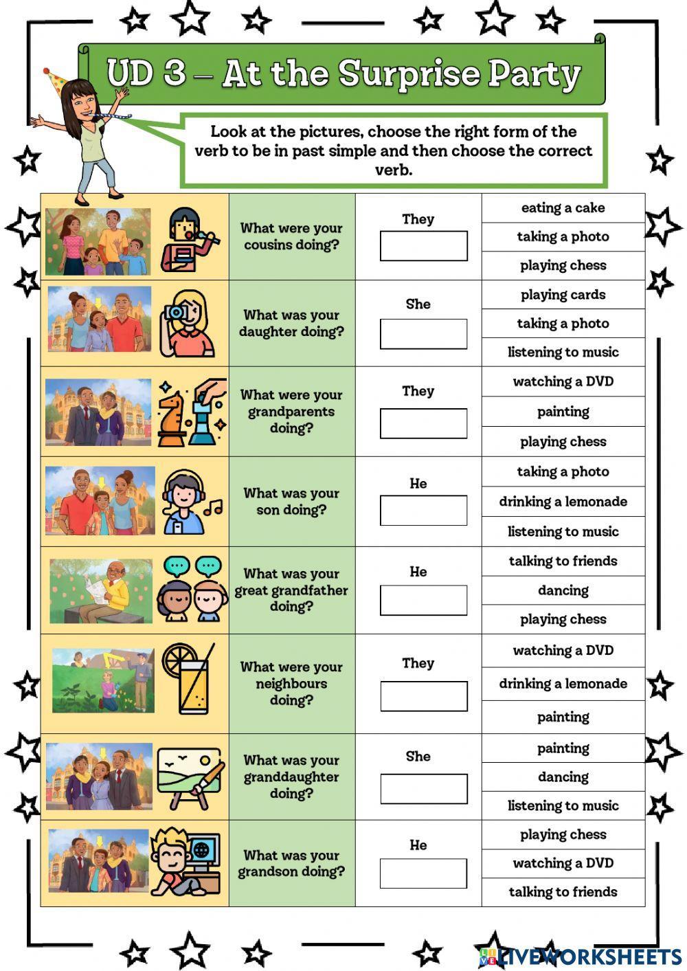 6º UD 3 At the Surprise Party