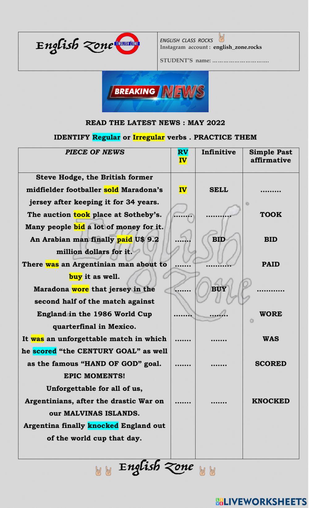 Breaking News  Maradona's Jersey