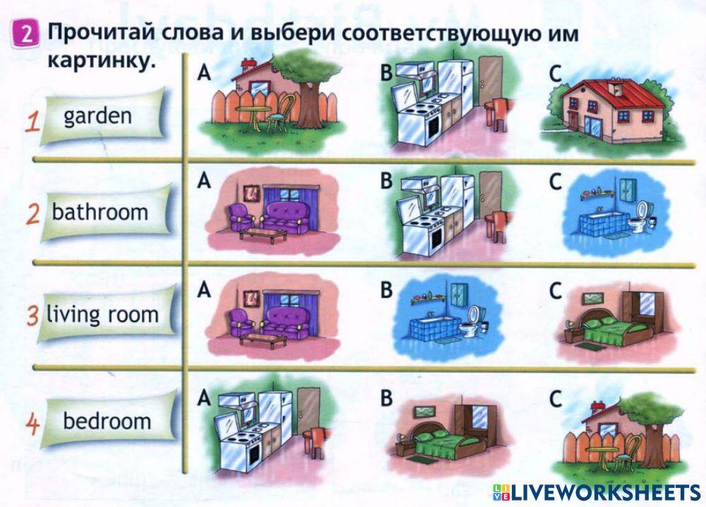 Rooms in the house
