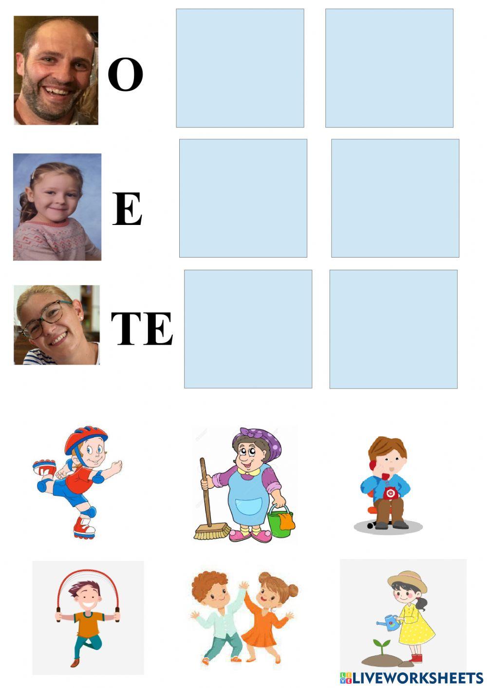 Pasado con personas del singular