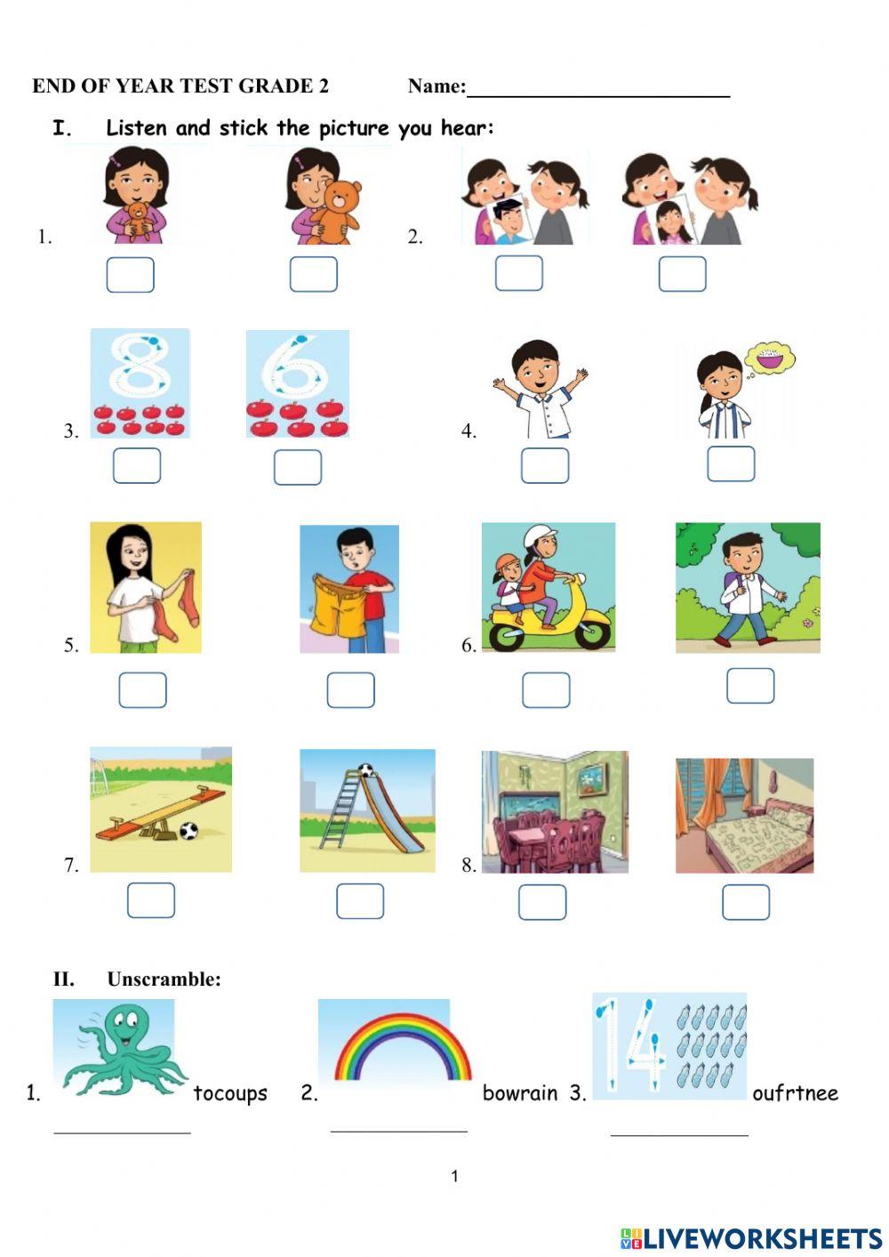 End Of Year Test Grade 2 Worksheet Live Worksheets end-of-year-test-grade-2-worksheet-live-worksheets