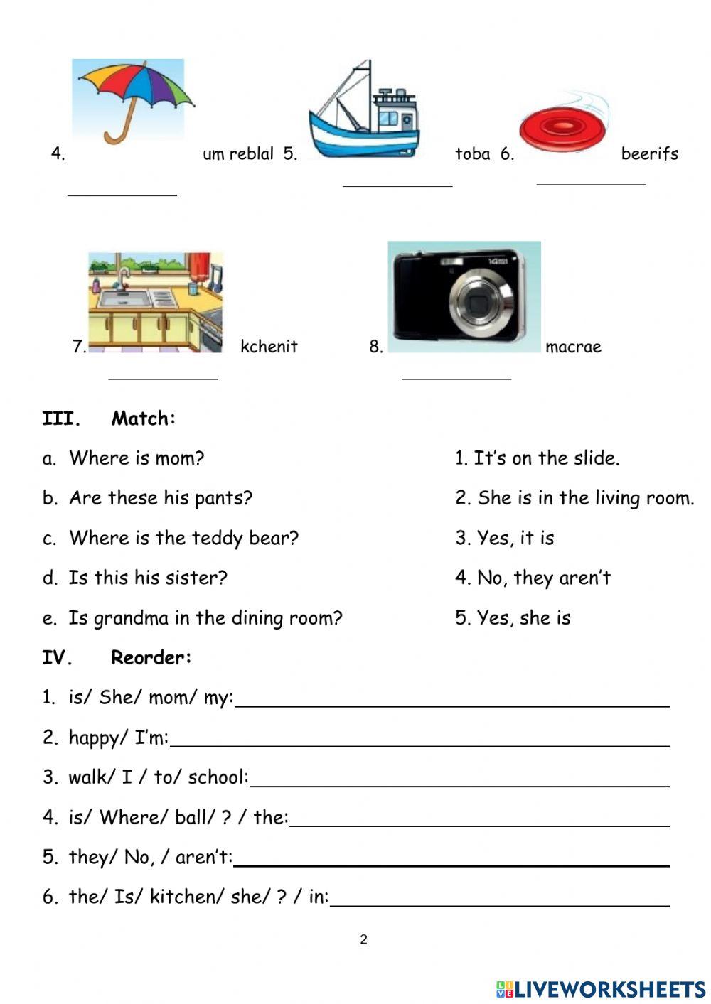 End of year test grade 2 liveworksheets 2032498