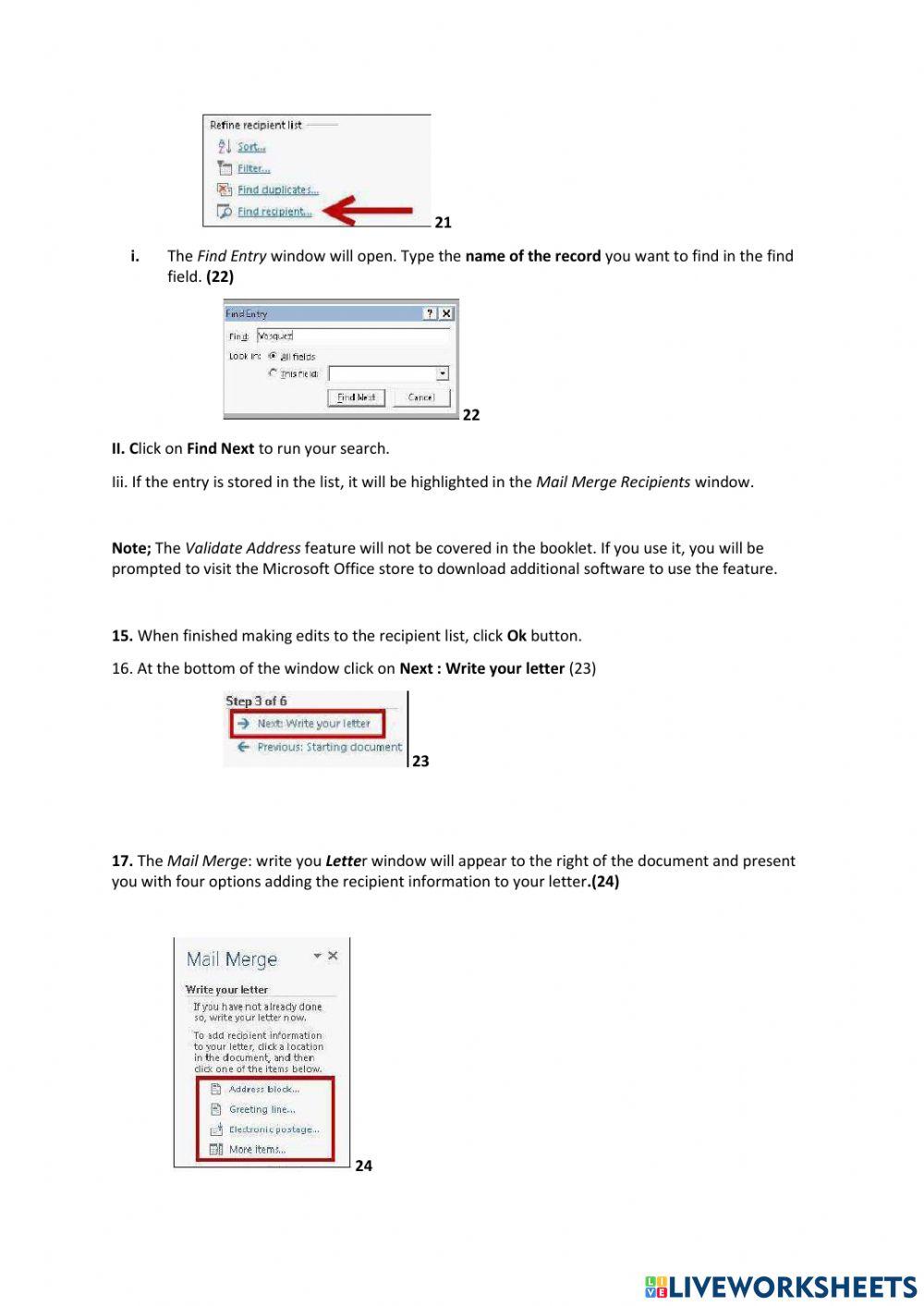 Lesson 5 Mai Merge Add and Remove Recipients Part 2
