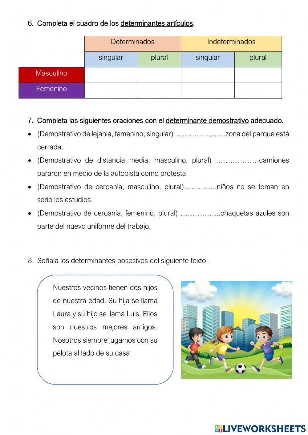 Categoría gramaticales