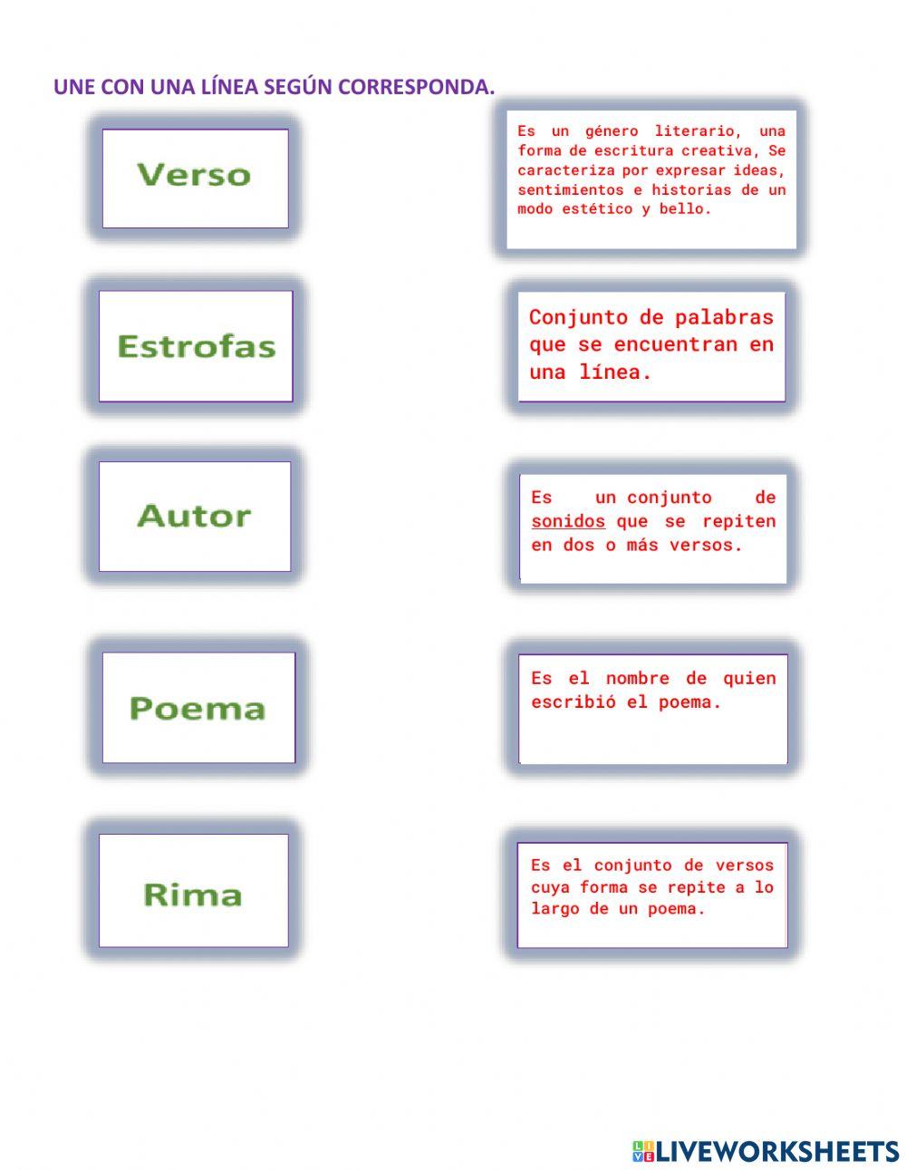 Características de los poemas