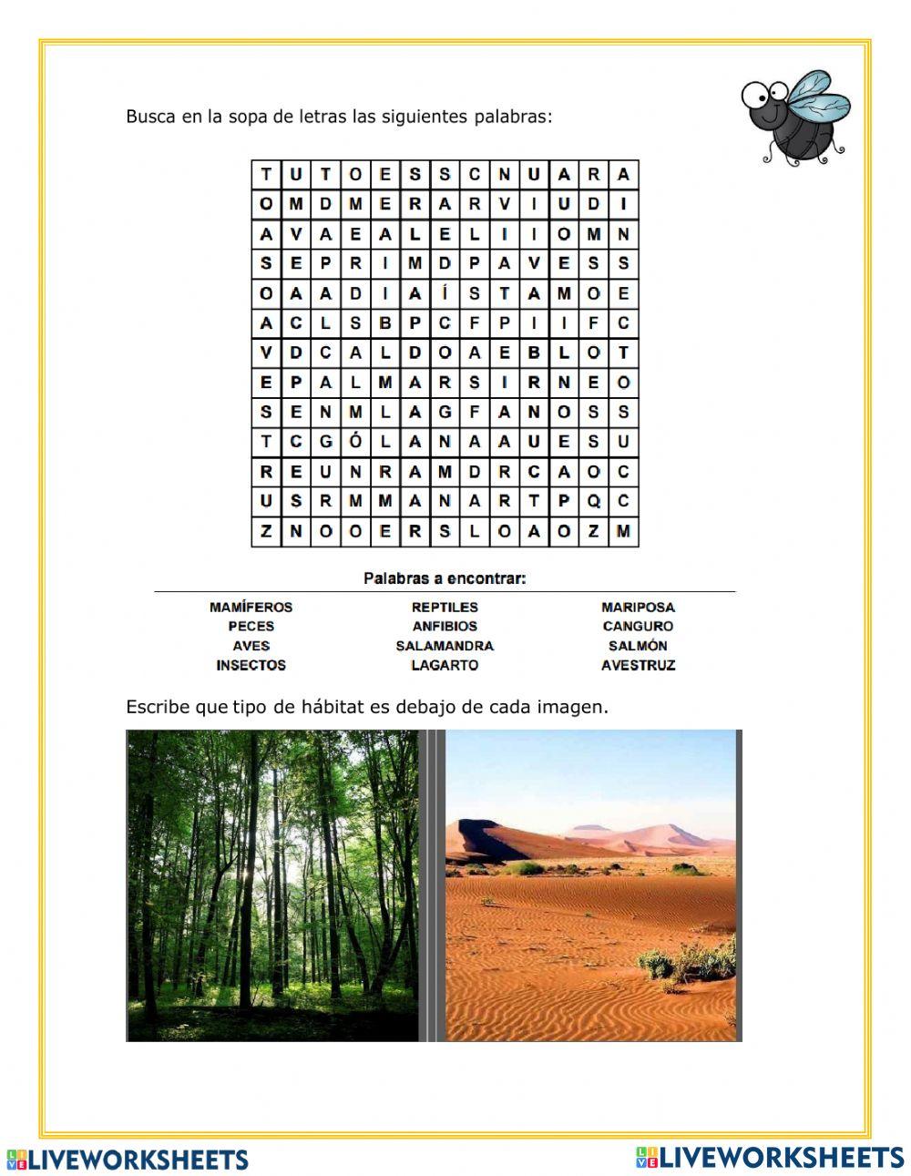 Los animales y su habitat