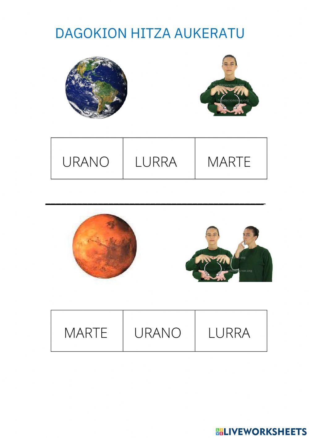 Silabak ordenatu-eguzki sistema-LSE