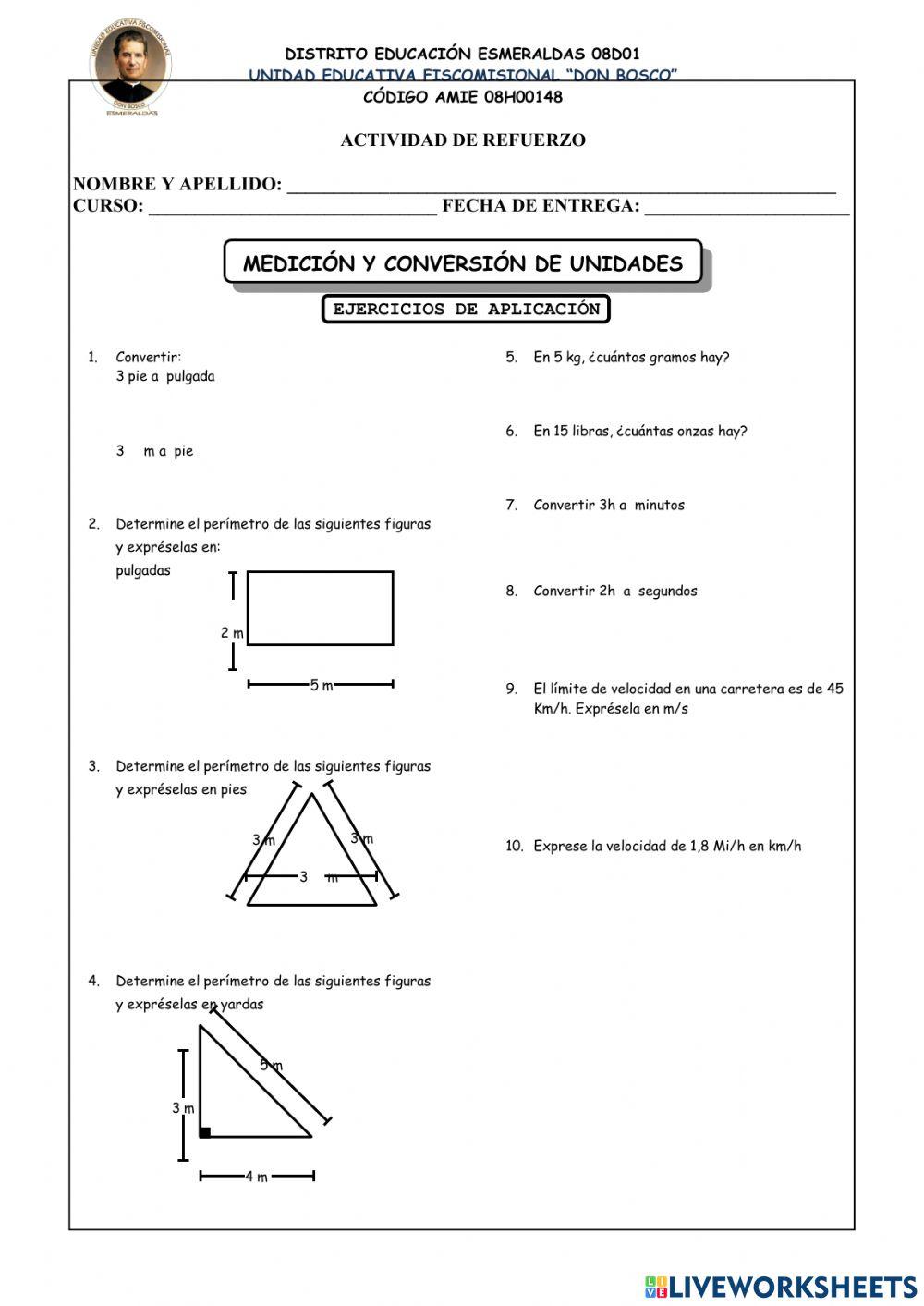 Conversion de unidades
