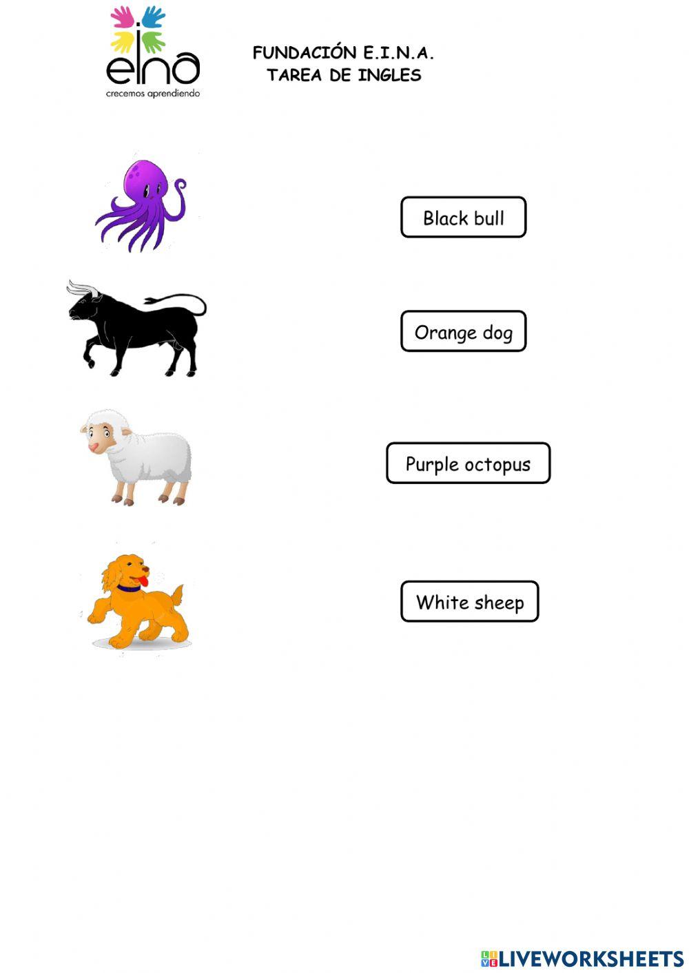 Los animales en ingles